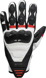 IXS Rapid 1.0 perforated Motorcycle Gloves, black-white-red, Size 4XL for Men Black White Red