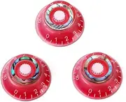 ERINGOGO 3pcs Electric Guitar Knobs Volume Tone Control Shell Round Gd49 Compatible Plastic