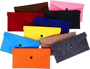 jojofuny Snap Button Felt Bag Storage Pouch Small Pockets for Money Cash Earphones Cables