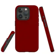 For iPhone 15 Pro Case, Shielding Cover, Maroon Red