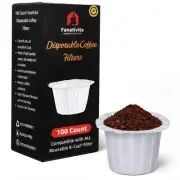 100 Count K Cup Coffee Filters Disposable for Keurig Single Cup, Compatible w...