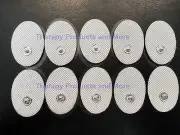 SMALL OVAL MASSAGE PADS ELECTRODES (10) FOR USE WITH DIGITAL MASSAGER TENS