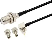 2Pcs RG-174 F Male/Female to CRC9 Male/Female Connector 50 Ohm RG174 Tail Fiber Modem Extension Cable Coaxial Jumper(F M to TS9 CRC9,2M)