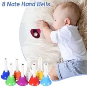 8Pc Colorful Hand Percussion Bells Hand Bells For Classroom Adults Children W1C7