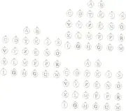 [Tofficu] Jewelry Making Pendants Bracelet Necklace Beads Necklace Jewelry Making Accessory Letter Pendant Charm Jewels for Crafts Necklace Pendant Initial Charms Pendant White