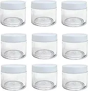 30 g 30 ml / 1 oz Refillable Plastic Round Clear Jars with Screw Cap Lid Empty Cosmetic Jars Lots of Container for Make-Up Eyeshadow Nails Powder Handmade Lip Scrubs