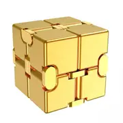 Metal Infinity Cube Anti Stress Aluminum Alloy Anti Anxiety Cubic Fidget Toys Fidget Blocks