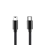 Tangles Free Nylon Braided Type-C to Mini USB Charging Cable Data Transfer Wire