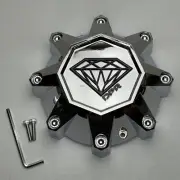 DPR Chrome/Black Diamond Wheel Center Cap W/Screws A01-Z-CAP-C