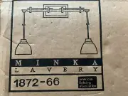 Minka Lavery 1872-66 Wall Bath Fixtures Lighting Rubbed Bronze 16” Drop 8” Shade