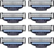 Pack of 8 Mach 3 Razor Blades, for Wet Razor Blades Gillette Mach 3, Men's Gillette 3, Replacement Blades Compatible Safety Razor, Original Manual Turbo, Hand Shave, Razor Blade Refill, Razor