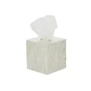 Belle Inlay Square Tissue Box Cover Ivory