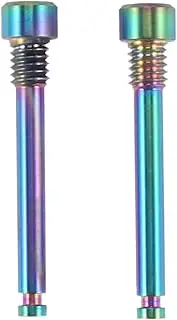 Dewedrt Titanium Bolts for Bicycle Disc Brake Pad Threaded Pin Inserts Screw for R Hydraulic Disk Caliper-Dazzle Color