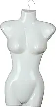 Hanging Female Mannequin Torso T Shirt Display Half Body Torso Dress Form for Commercial Garment Vendors Retail Stores Malls