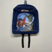 Vintage New Harry Potter Denim Style Mini Bookbag Blue Backpack Colorful Magic