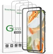 [amFilm] [3 Pack] for Google Pixel 9/Pixel 9 Pro 2024 Screen Protector Tempered Glass, Ultrasonic Fingerprint Compatible, with Easy Installation Frame, Anti Scratch, Bubble Free, Case Friendly