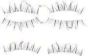 SOESFOUFU Box of Heart-design Mascara Lashes Natural Long Halloween Cosplay Party False Eyelashes