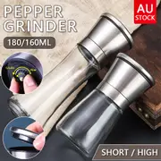 180/160ML Stainless Steel Salt and Pepper Grinder Manual Ceramic Mills Glass