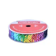 NEW Lot of 5 Rainbow Craft Smart Reversible Mermaid Sequin Ribbon - 5/8" x 1 yd