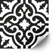 [Namly Design] Tiles Sticker - Black white pattern / Set of 24