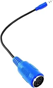 ZAWDIO - MIDI to 3.5mm Breakout Cable for - Akai, Korg, Line6, LittleBits - Midi Female to TRS 3.5mm Male - MPC Studio,Touch, MPX8, Electribe 2,SQ-1, Black Blue, ZAW_MIDI_003