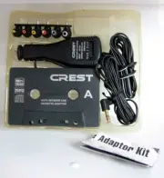 CREST CAR AUDIO TAPE CASSETTE ADAPTER IPHONE IPOD MP3 CD RADIO 3.5mm JACK AUX