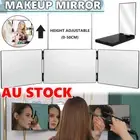 3 Way Adjustable Makeup Mirror Tri-Fold Hairdressing Haircut Hanging with Hook