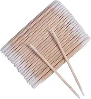 500pcs Disposable Ultra-small Double-end Wood Cotton Swab Lint Free Micro Brushes Eyelash Extension Glue Removing Tools 7cm
