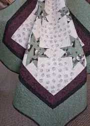 "Snowmen & Penguins II" Fun, cheery Handmade Quilt-100% Cotton, Machine Quilted