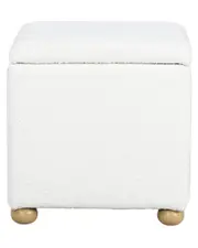 Safavieh Couture Becka Square Boucle Storage Ottoman