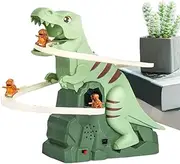 Moreeulsi Dinosaur Slide, Electric Dinosaur Climbing Stairs Toy with Music, Playground Climbers for Kids Boys Girls Climb Water Play Christmas