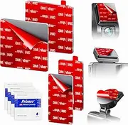 4-Pack 3M VHB Adhesive Pads for Dash Cam Mount – Heat Resistant Double-Sided Tape Replacement, 2 Square (72 x 72mm) & 2 Rectangular (72 x 36mm) for Windshield and Dashboard, 4 Adhesion Promoter