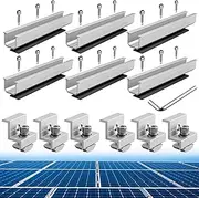 6 Packs Solar Panel Holder Kit 30mm/35mm Universal Solar Panels Z-Bracket Set of Solar Guide Modules Aluminum Photovoltaic Panels,Profile Height 25mm