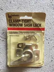 Clamp-Tight Sash Lock Belwith Hardware Window Hardware 1403 Polished Brass Steel