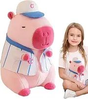 Capybara Plush with Clothes,Capybara Stuff - Huggable Collection Mental Health Support Bed Companion for Stress Reduction Holiday Travel Birthday