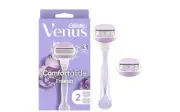 New Gillette Venus ComfortGlide Freesia Women's Razor 1 handle + 2 refills