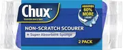 Chux Non-Scratch Scourer + Super Absorbent Sponge, Rinses Easily and Resists Odors, 2 Count