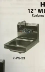 Advance Tabco 7-PS-23-EC-SP Hand Sink W/Side Splashes & Splash Mounted Faucet SS