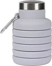 Trespass Vavo Folding Carabiner Water Bottle (UK Size: One Size) (Platinum)