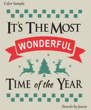 Christmas Stencil Most Wonderful Time Year Holiday Snowflake Reindeer Tree Signs