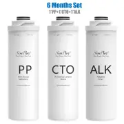 3 Pack PP+CTO+ALK Water Filter Cartridge Replace For SimPure T1-400ALK T1-400UV