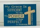 Cross and Scripture Verse Engraved Wood Sign, Color Customized, Christian Faith