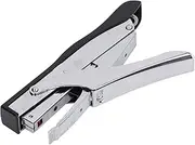 Handheld Stapler, Ergonomic Metal Core Desk Stapler 10 Sheets Capacity for Desktop (Black)