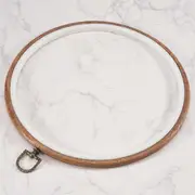 3 Pieces 10 inch 26cm Embroidery Ring No Slip Hoops Set Imitated Wood Display Frame Circle Embroidery Kits Wood color