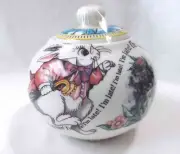 White Rabbit Sugar Bowl Cardew Alice in Wonderland Mad Hatter's Teaparty, NEW