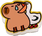 [Generico] Cute Animal Lapel Pins for Backpacks, Cartoon Acrylic Lapel Pins | Cute and Exquisite Capybara Badge,Exquisite Craftsmanship Capybara Coat of Arms Animal Decoration Pins