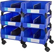 Large movable plastic stackable,wall hanging,garage tool bins