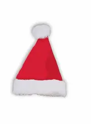 CLASSIC PLUSH CHRISTMAS SANTA CLAUSE HAT ADULT HOLIDAY ACCESSORY ONE SIZE