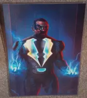 Black Lightning Glossy Art Print 11 x 17 In Hard Plastic Sleeve