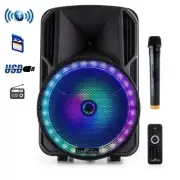beFree Sound 12 Inch Bluetooth Rechargeable Portable PA Party Speaker with Reac